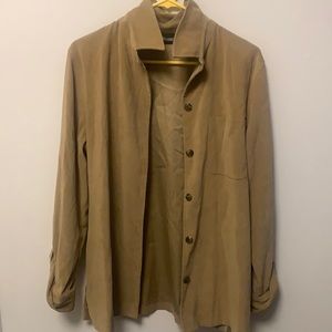 Mustard Yellow Button Down Light Shacket